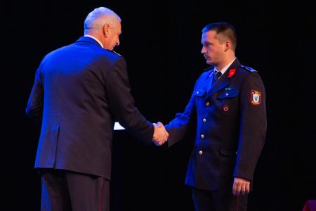 Slavnostna podelitev listin o napredovanju v čine gasilski častnik, višji gasilski častnik in visoki gasilski častnik (33)